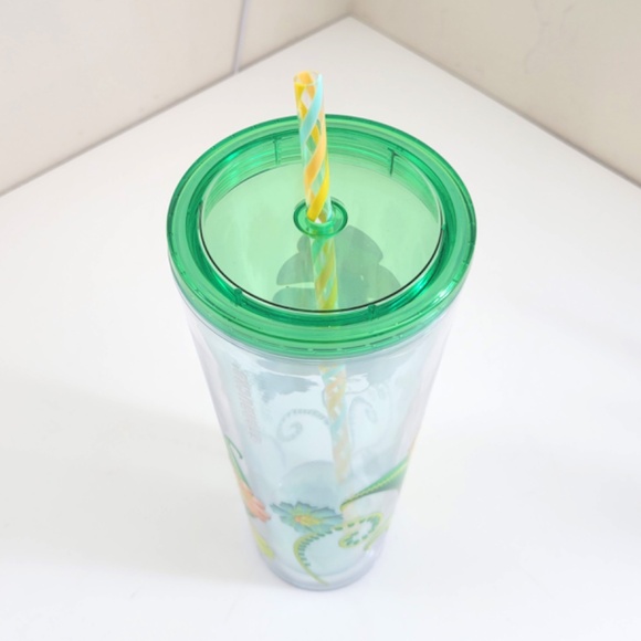 Starbucks Summer 2025 Printed Floral Clear Acrylic Venti 24oz Tumbler Cup - Picture 7 of 8